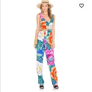 Mara Hoffman cut out front floral jumpsuit